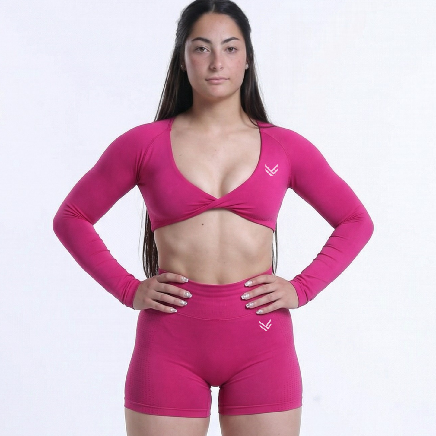 Vibra Long Sleeve Crop Top