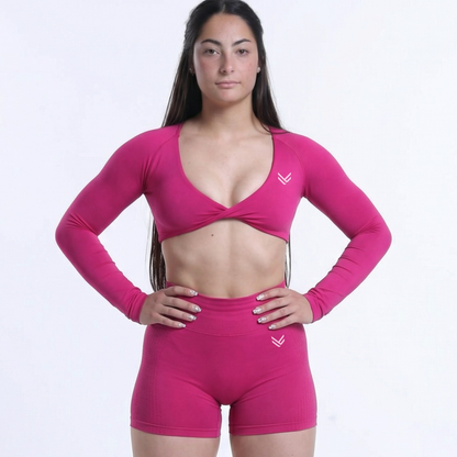 Vibra Long Sleeve Crop Top