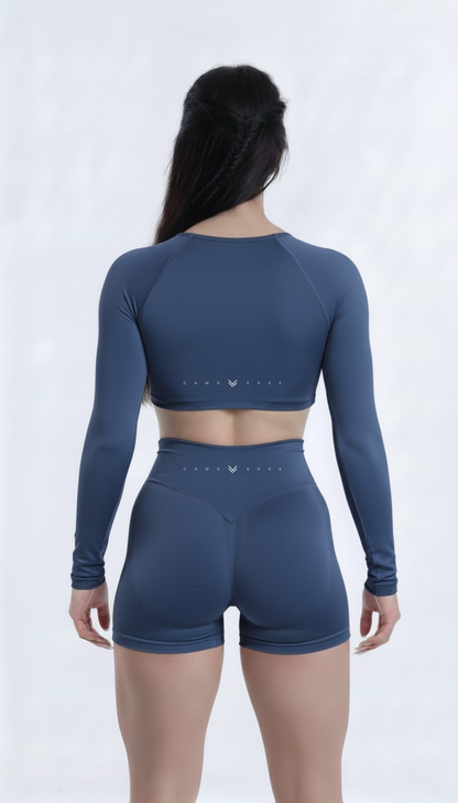 Vibra Long Sleeve Crop Top